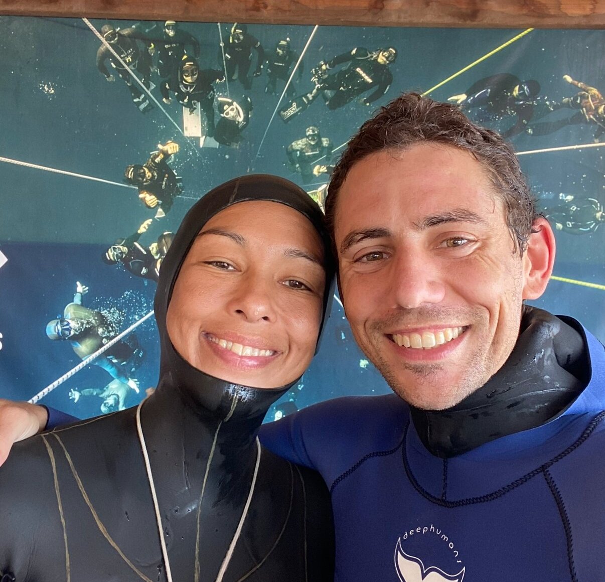 Joshua with Stella Abbas at Freedive Tioman